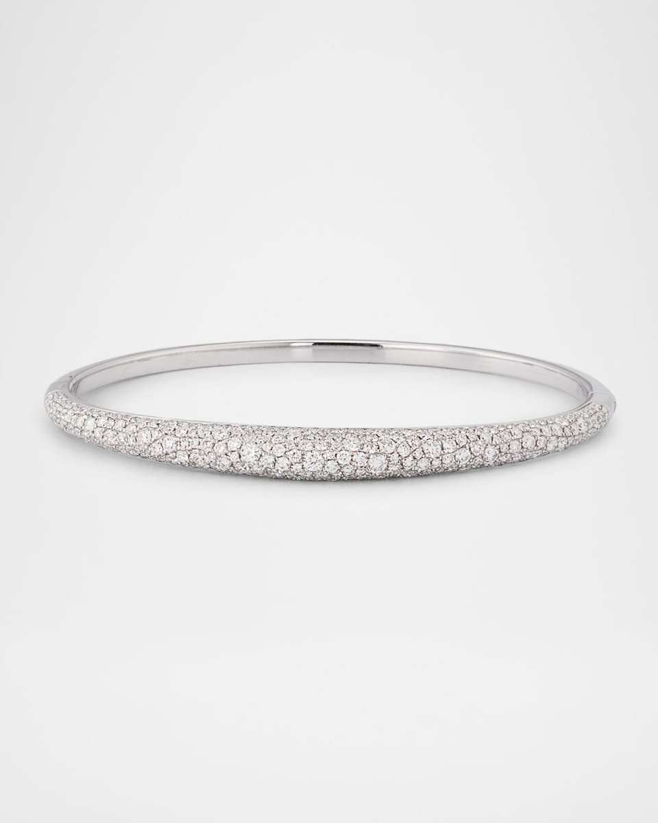 18K White Gold Diamond Bahia Bangle